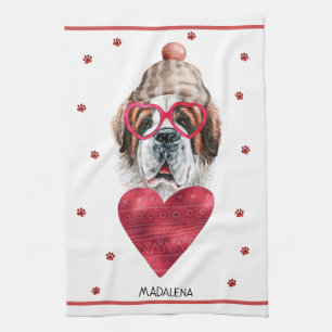 Linge De Cuisine Paws Amoureux des chiens Valentine Cadeau Saint Be