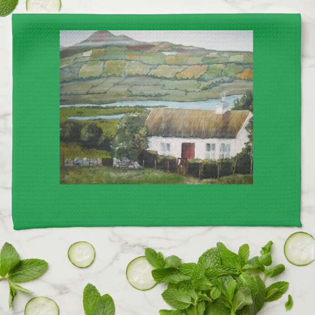 Linge De Cuisine Paysage du chalet irlandais (Plié)