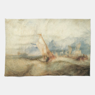 Linge De Cuisine Paysage marin de navire maritime vintage par Josep