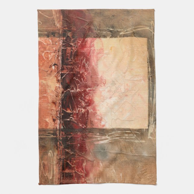 Linge De Cuisine Paysage rouge Abstrait (Vertical)