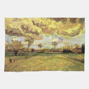 Linge De Cuisine Paysage sous un ciel orageux de Vincent van Gogh