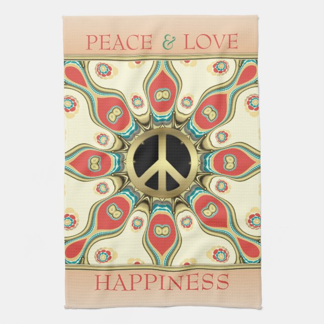 Linge De Cuisine Peace Love Thé Super (Vertical)