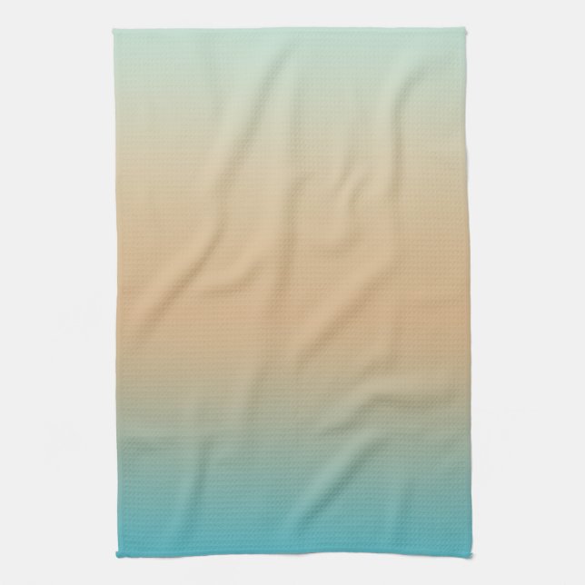 Linge De Cuisine Peach Aqua Ombre (Vertical)