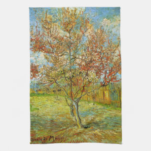 Linge De Cuisine Peach Tree rose en fleurs par Vincent van Gogh