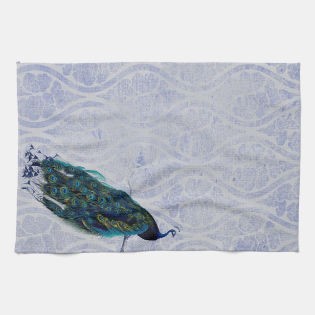 Linge De Cuisine Peacock vintage (Horizontal)