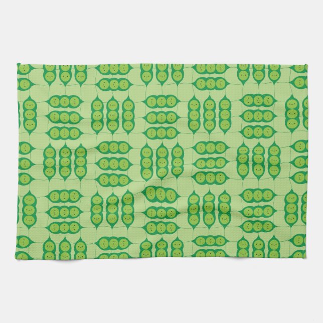 Linge De Cuisine Peapods heureux (Horizontal)