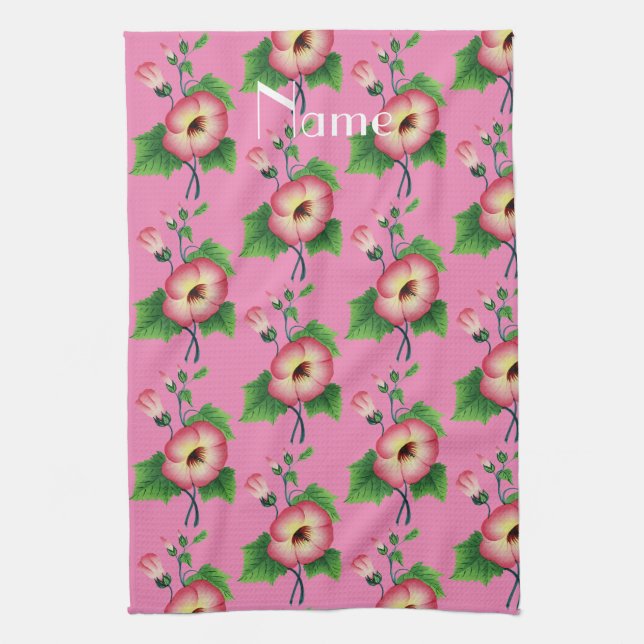 Linge De Cuisine Pearly Pink Flowers Thunder_Cove (Vertical)