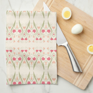 Linge De Cuisine Pêche pêche et vert