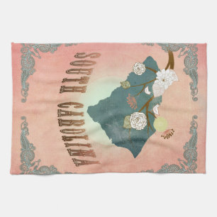 Linge De Cuisine Pêche vintage de pastel de carte d'état de la