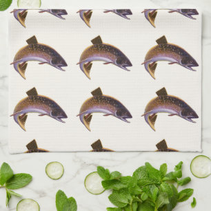 Linge De Cuisine Pêcheur de truite vintage, Pêcheur de pêche sporti