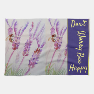 Linge De Cuisine Peinture à l'aquarelle Lavender Ne vous inquiétez