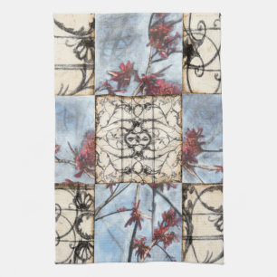 Linge De Cuisine Peinture abstraite lambrissée de Scrollwork