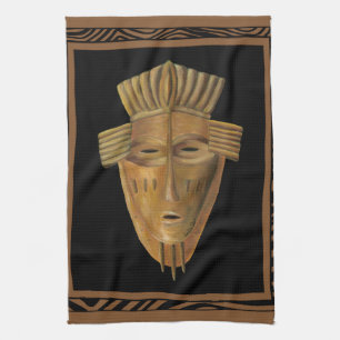 Linge De Cuisine Peinture africaine de masque par Chariklia Zarris