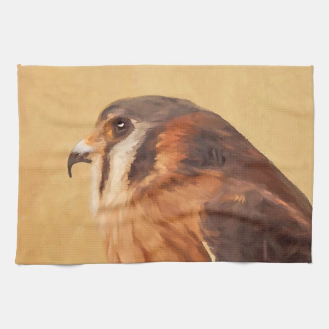 Linge De Cuisine Peinture américaine Kestrel - Art original pour oi (Horizontal)