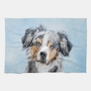 Linge De Cuisine Peinture de berger américaine miniature - L'art du