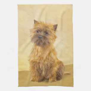 Linge De Cuisine Peinture de Cairn Terrier - Cute Original Chien Ar