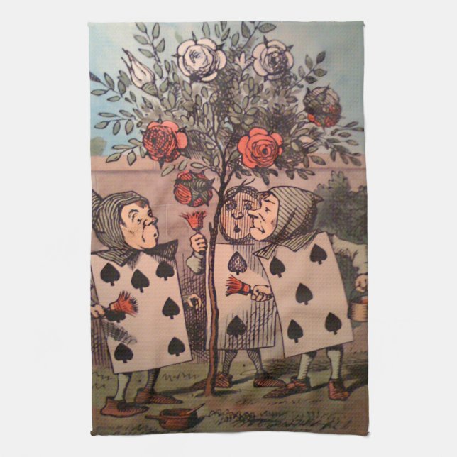 Linge De Cuisine Peinture du rouge 3 de roses (Vertical)