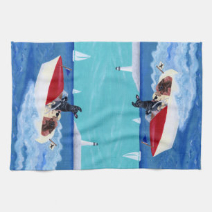 Linge De Cuisine Peinture fraîche de Labradors d'été