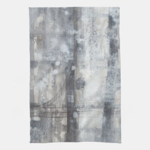 Linge De Cuisine Peinture grise contemporaine