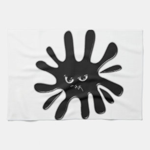 Linge De Cuisine Peinture noire en colère