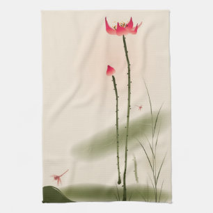 Linge De Cuisine Peinture orientale de style, Lotus grand