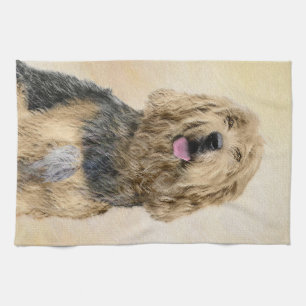 Linge De Cuisine Peinture Otterhound - Jolie illustration originale