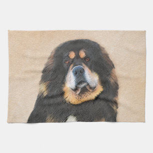 Linge De Cuisine Peinture Tibétaine Mastiff - Joli art original chi