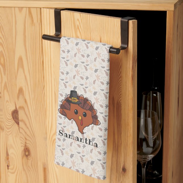 Linge De Cuisine Pèlerin Texas Turquie Impression intégrale (Pliage en tiers)