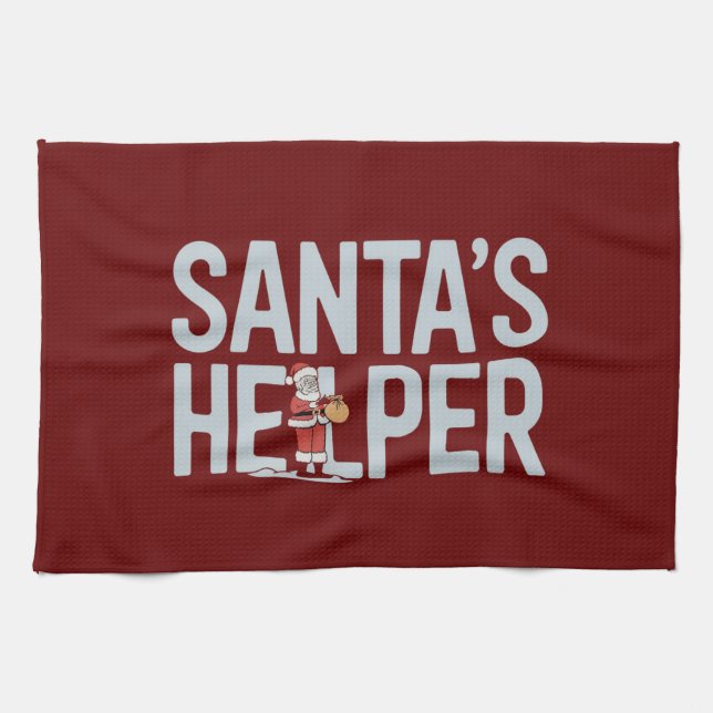 Linge De Cuisine Père Noël Helper Christmas (Horizontal)