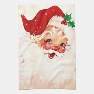 LINGE DE CUISINE PÈRE NOËL VINTAGE 4