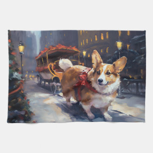 Linge De Cuisine Période de fêtes de Noël Corgi