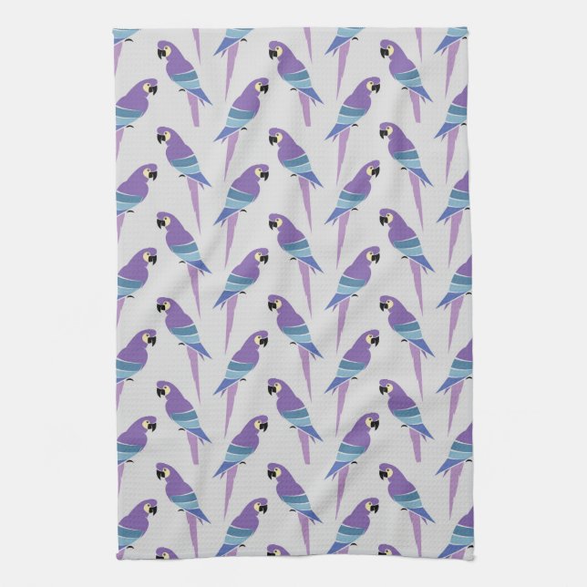 Linge De Cuisine Perroquets pourpres (Vertical)
