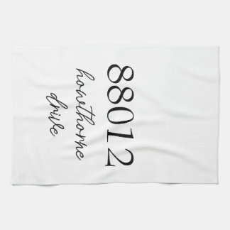 Linge De Cuisine Personalized Address Farmhouse Tea Towel, Custom H