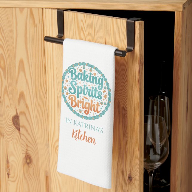 Linge De Cuisine Personalized Christmas Kitchen Towels (Pliage en tiers)