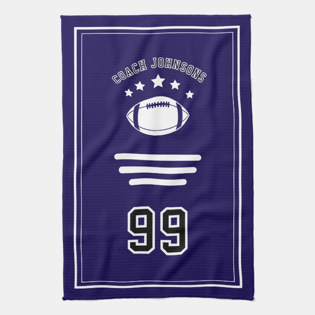 Linge De Cuisine Personalized Sports Towel | Custom Football Player (Vertical)