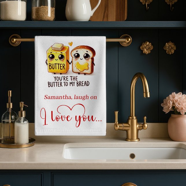 Linge De Cuisine Personalized Valentine Gift Funny Food Towel (Personalized Valentine Gift Funny Food Towel)
