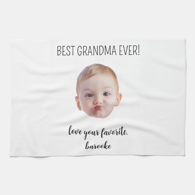 Linge De Cuisine Personalized Your Photo & Text Mother’s Day Birth (Horizontal)
