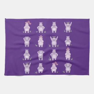 Linge De Cuisine Personnages d'hippopotames fantaisistes – hippopot