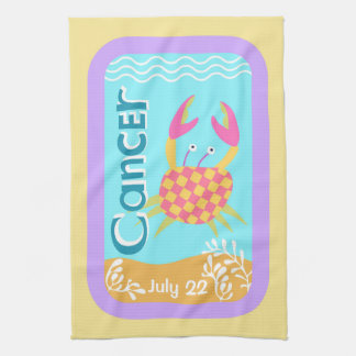 Linge De Cuisine Personnalisable Anniversaire Cancer Zodiac Tea Tow