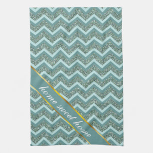 Linge De Cuisine Personnalisez cette Parties scintillant Turquoise 