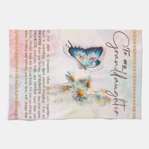 Linge De Cuisine Personnalisez La Fleur De Papillon De Ma Petite-Fi