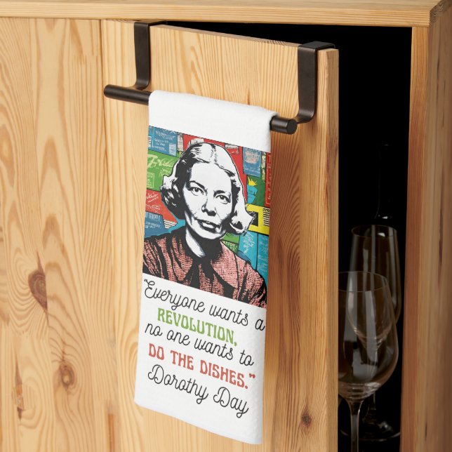 Linge De Cuisine Personne ne veut faire les plats Dorothy Day (Pliage en tiers)