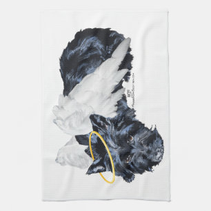 Linge De Cuisine Petit ange Scottie au repos