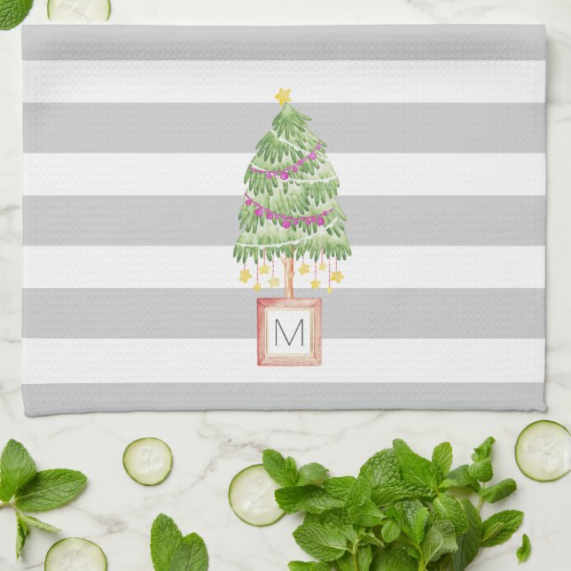 Linge De Cuisine Petit arbre de Noël mignon avec la cuisine de (Plié)