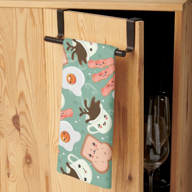 Linge De Cuisine Petit déjeuner Motif (Pliage en tiers)