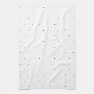 Linge De Cuisine Petit motif pois noir blanc