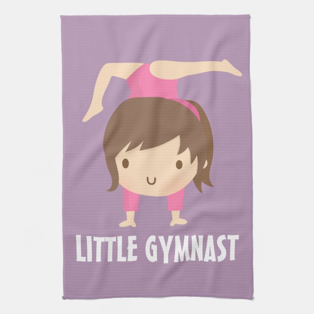 Linge De Cuisine Petite pose mignonne de gymnastique de fille de (Vertical)