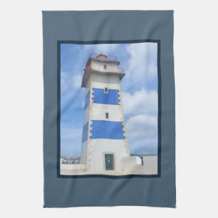 Linge De Cuisine Phare d'aquarelle