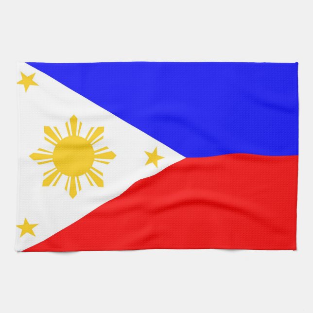 Linge De Cuisine philippines drapeaux du pays (Horizontal)