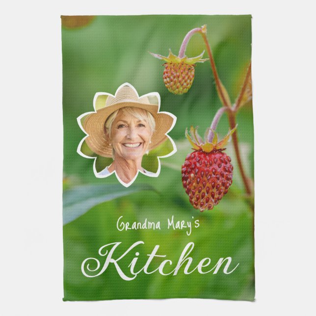 Linge De Cuisine Photo de la fraise rouge personnalisation du portr (Vertical)
